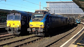 Busy Morning at Frosty Carlisle Freight Loco Movements Class 807 under test 04 Mar 24 [upl. by Merete]