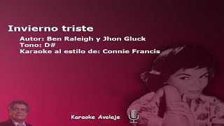 Invierno triste Connie Francis Karaoke Tono D [upl. by Elagibba]