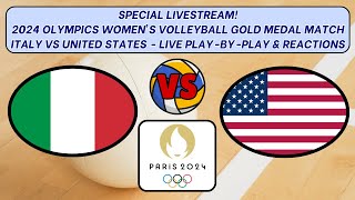 2024 Olympic Womens Volleyball Gold Medal Match Italy vs USA Live PlayByPlay amp Reactions [upl. by Leimad]