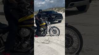 Motorcycle on Beach recovery wheeling beach beachlife offroad [upl. by Fitts944]