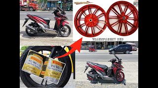 Honda Click 150i Game Changer  Mags amp Tire Replacement [upl. by Salguod]