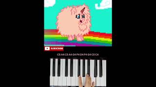 Pink fluffy unicorns dancing on rainbows easy piano [upl. by Zelle]