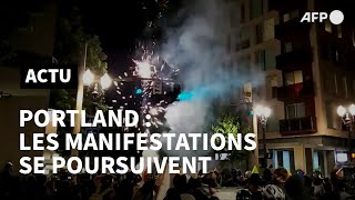 Les manifestations se poursuivent à Portland  AFP [upl. by Worrad]