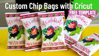 The Best Custom CHIP BAG Tutorial How to Design amp Assemble CHIP BAGS with Cricut FREE TEMPLATE💥 [upl. by Bannister498]