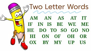 Two Letter Words  2 letter words  Two Alphabet words  Phonics for Kids [upl. by Berners]