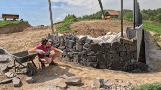 Im Building Retaining Stone Wall [upl. by Mara]