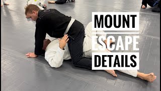 BJJ  Mount Escape  Details [upl. by Buschi473]