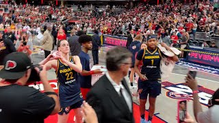 Caitlin Clark throws miniballs intro crowd signs autograph on Fan Appreciate Day — Fever v Wings [upl. by Nidroj]