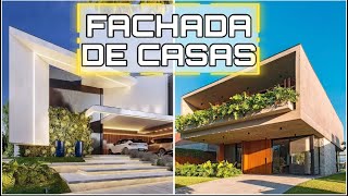 55 FACHADAS de CASAS MODERNAS  TENDÊNCIA 2024 de FACHADAS CONTEMPORÂNEAS  DICAS E IDEIAS [upl. by Eissim]