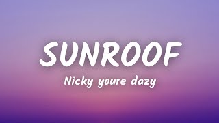 Nicky youre dazy  Sunroof Lyrics [upl. by Noirrad]