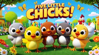 quot🐣 Sing Along The Adorable Five Little Chicks Song  Fun Nursery Rhymes for Kids 📚🎶quot [upl. by Barnaba]