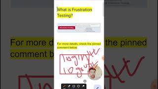 What is Frustration Testing  1 min  Software Testing Shorts 103 [upl. by Annoek]