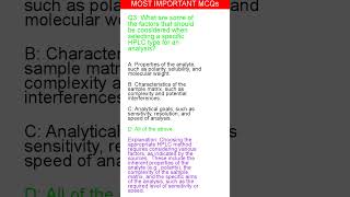 HPLC MCQs  Pharmacy MCQs  Daily Biology MCQs  Test Your Knowledge [upl. by Nyloj]