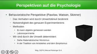 Psychologie  Einführung  Perspektiven der Psychologie [upl. by Welsh787]