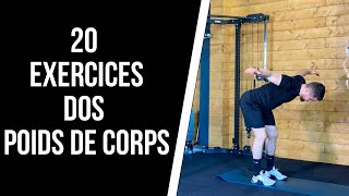 🔥20 EXERCICES POUR LE DOS SANS MATERIEL  Muscler ton dos a la maison a poids de corps 🔥 [upl. by Ayanaj]