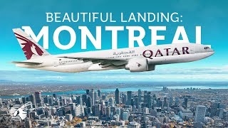 Beautiful landing in Montreal Canada 4K [upl. by Suqram]