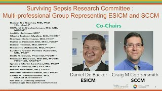 ESICMSCCM Joint Session Surviving Sepsis Campaign Research Priorities amp Norepinephrine Challenges [upl. by Ahsekahs]