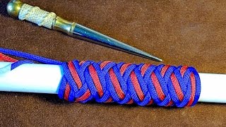 Paracord Two Bight Multi Lead Turks Head Covering Knot Easy Tutorial Long Turks Head 🛠 [upl. by Yenitirb567]