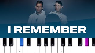 deadmau5 amp Kaskade  I Remember piano tutorial [upl. by Fulmis]