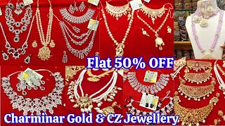 Silver Polish CZ Jewellery Charminar Gold Jewellery Original Pearl Haar  Flat 50 OFF [upl. by Ivory]