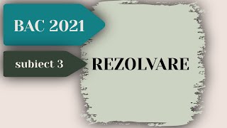 Rezolvare Model BAC 2021  Informatica  Subiect 3 [upl. by Aicats40]