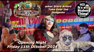 When Scare Actors take over the Dodgems Hallowscream opening Night October 2024 [upl. by Oicor]