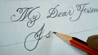 How to write good hand writer  pencil calligraphy  Mazic Writer [upl. by Leonardi]