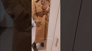 trenchcoat Zara Elegantíssima style outono2024 fashion ootd 2024shorts [upl. by Ewold]