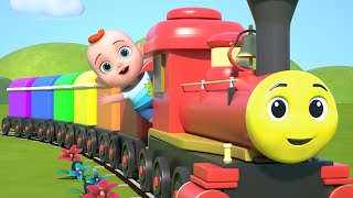 Train Choo Choo Song  Colors for Children  Leo Nursery Rhymes [upl. by Aicnarf]