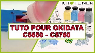 Instructions pour la recharge toner compatible des toners OKI C5650  OKI C5750 [upl. by Byrne]