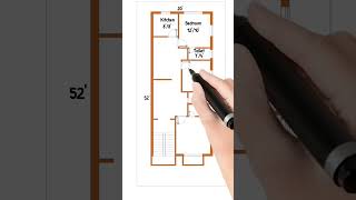 20x52 modern house Plan  1050 sqft  20X52 HOUSE DESIGN II 20 X 52 GHAR KA DESIGN 2052 HOUSE PLAN [upl. by Marcelo]