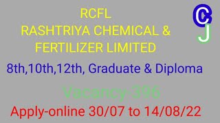 rcf limited recruitment 2022 [upl. by Tom969]