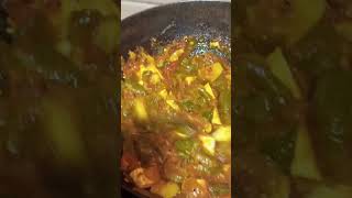 Mix simla mirch ki sabji bhout hi lazwab bani😘simlamirch food likeandsubscribe shortvideo [upl. by Ecyla]