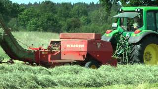 Heuernte 2012  John Deere 5420 mit Welger AP 530 [upl. by Samid148]