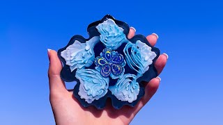 7️⃣7️⃣ 5 Connected Flowers In A Resin Coaster 💙 [upl. by Three556]