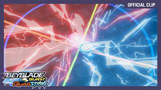 Xander vs Quadra Again  BEYBLADE BURST QUADSTRIKE EP9  Official Clip [upl. by Acsicnarf]