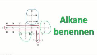 Alkane benennen in 4 einfachen Schritten  Kurz an einem Beispiel erklärt [upl. by Llyrehc]