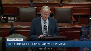 Sen Jim Inhofe gives farewell speech to fellow senators [upl. by Kinsley]