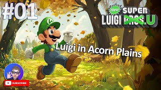 Luigi in Acorn Plains 🌰🌰  New Super Luigi U Pt01 [upl. by Annayad]