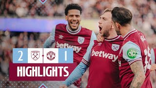 West Ham 21 Manchester United  Late Penalty Secures The Three Points  Premier League Highlights [upl. by Atinwahs]