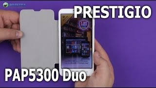 Распаковка Prestigio MultiPhone 5300 Duo White [upl. by Gnoy997]