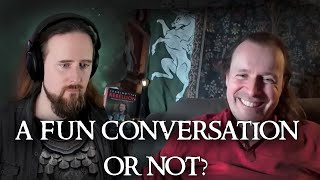 Skallagrim and Jason Kingsley discuss sword fighting and gaming [upl. by Suzann]