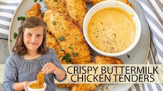 Fried Homemade Buttermilk Chicken Tenders [upl. by Naujd]