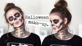 Halloween makeup tutorial kostlivec czsk [upl. by Kary]