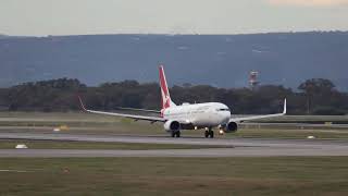 Qantas Boeing 737800 VHVXJ Departs Perth Airport YPPH  PER Runway 21 [upl. by Nodal19]