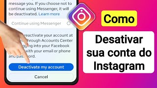 Como DESATIVAR O INSTAGRAM 2024  Desativar Conta do Instagram Temporariamente [upl. by Kristo]