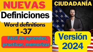 Nuevas definiciones version Actual 2024 de la N400 para la entrevista de la Ciudadaníaamericana [upl. by Gael]