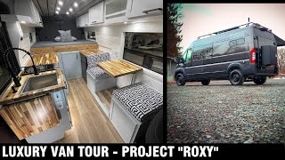 VAN TOUR with KING BED  LUXURY CAMPER vanlife aluminess [upl. by Parks756]