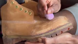 Cleaning Timberland Boots using one product [upl. by Olli]