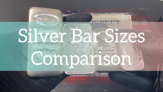 Silver Bars Size Comparison [upl. by Dranyam]